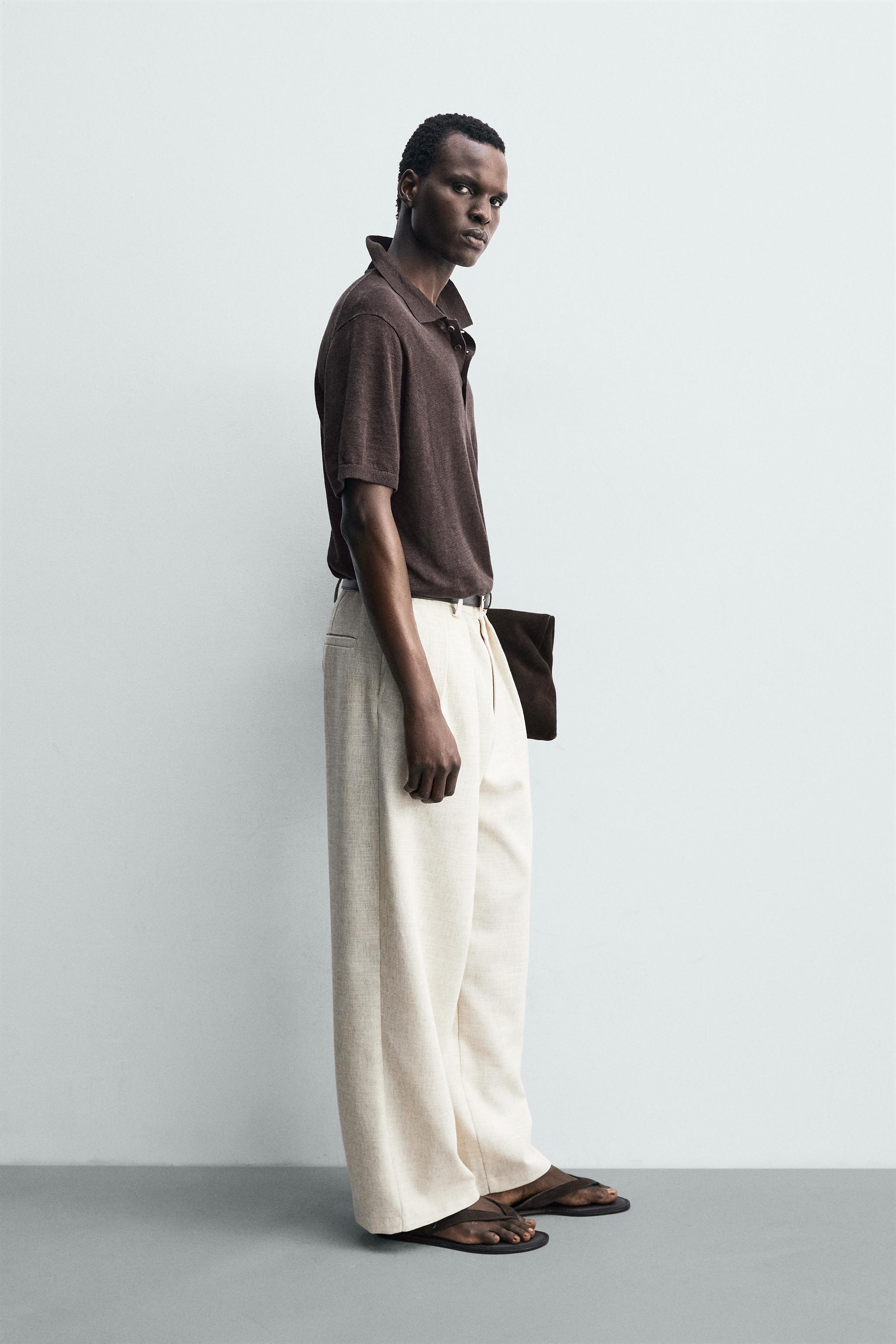 100% LINEN KNIT POLO SHIRT